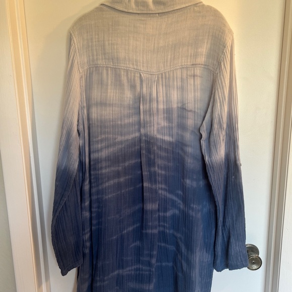 Fresh Produce Linen Blue‎ Ombre Sun Dress, M/L - Picture 3 of 4